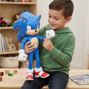 Sonic the Hedgehog 3 Ultimate Talking Sonic 12 Inch Blue and Red Action Figure